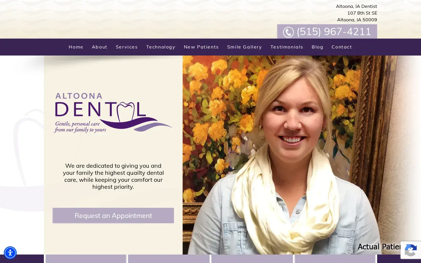Homepage preview of Altoona Dental