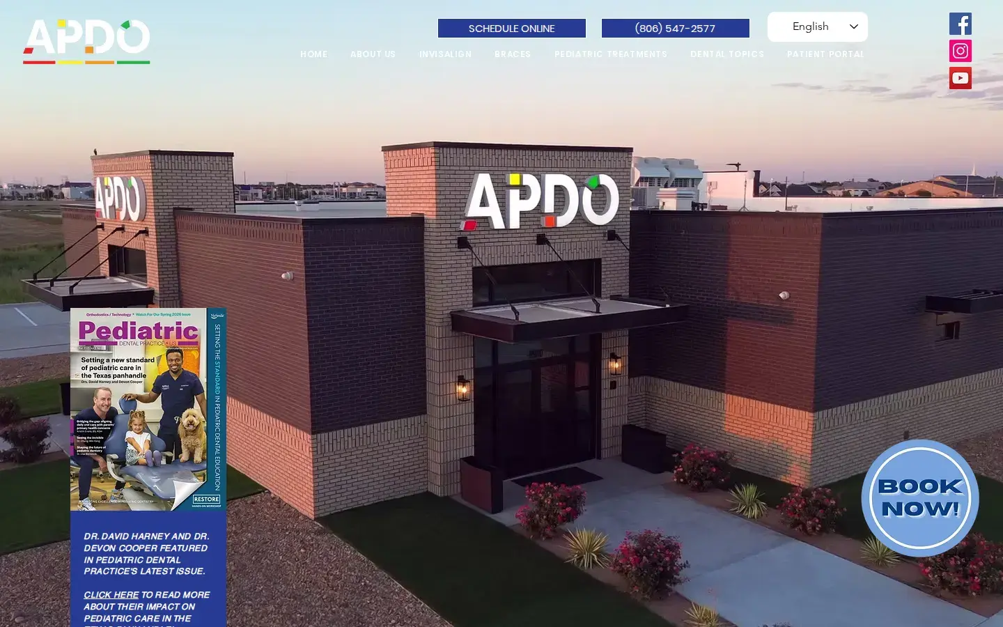 Homepage preview of Amarillo Pediatric Dentistry and Orthodontics
