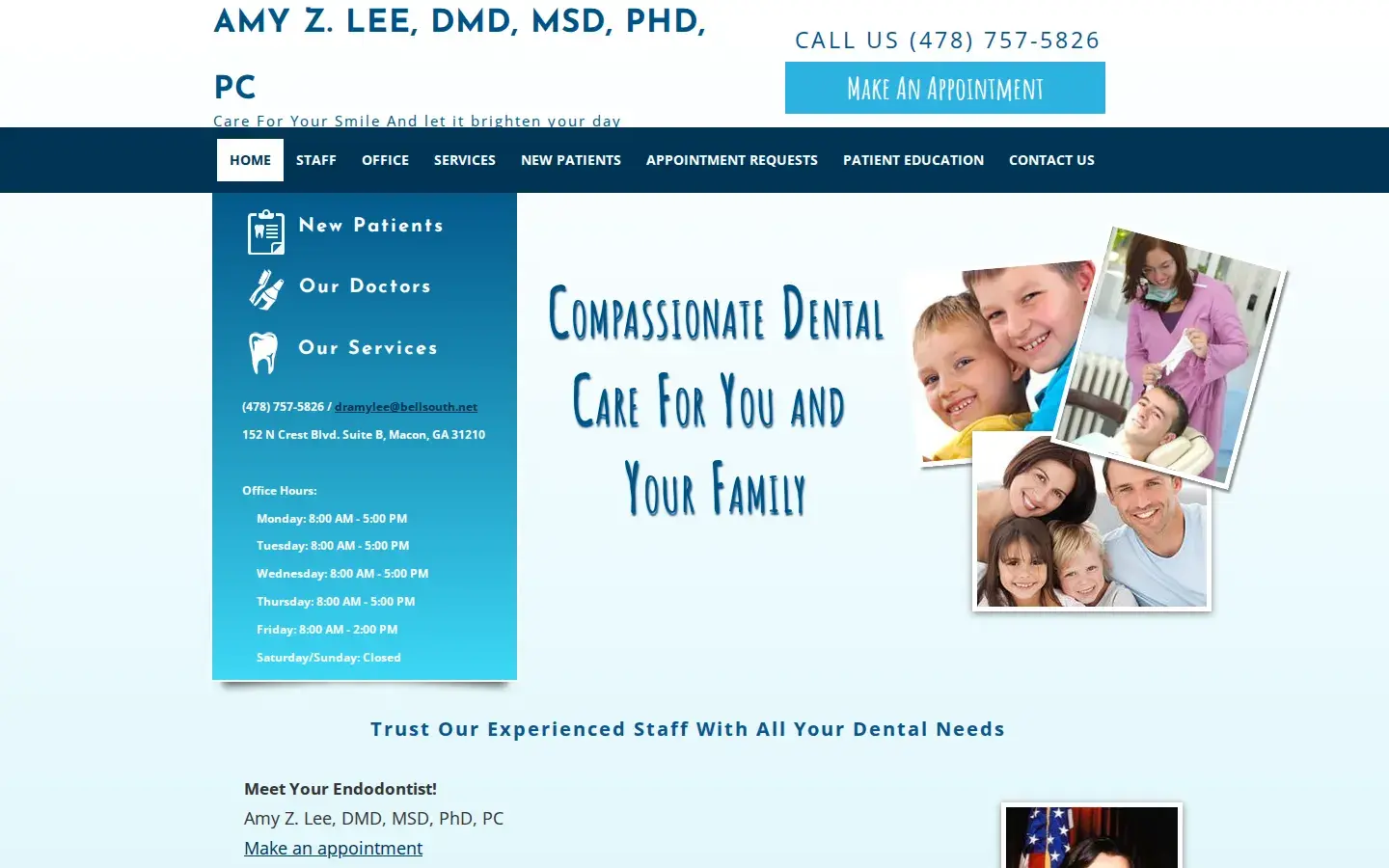 Homepage preview of Amy Z. Lee, DMD. MSD. PhD. PC