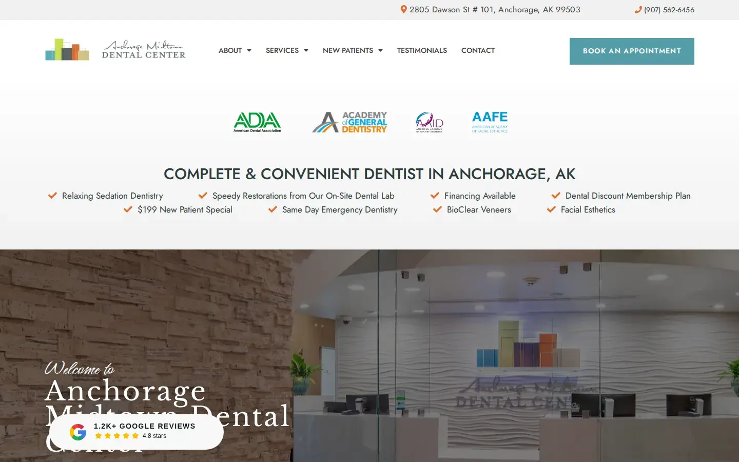 Homepage preview of Anchorage Midtown Dental Center