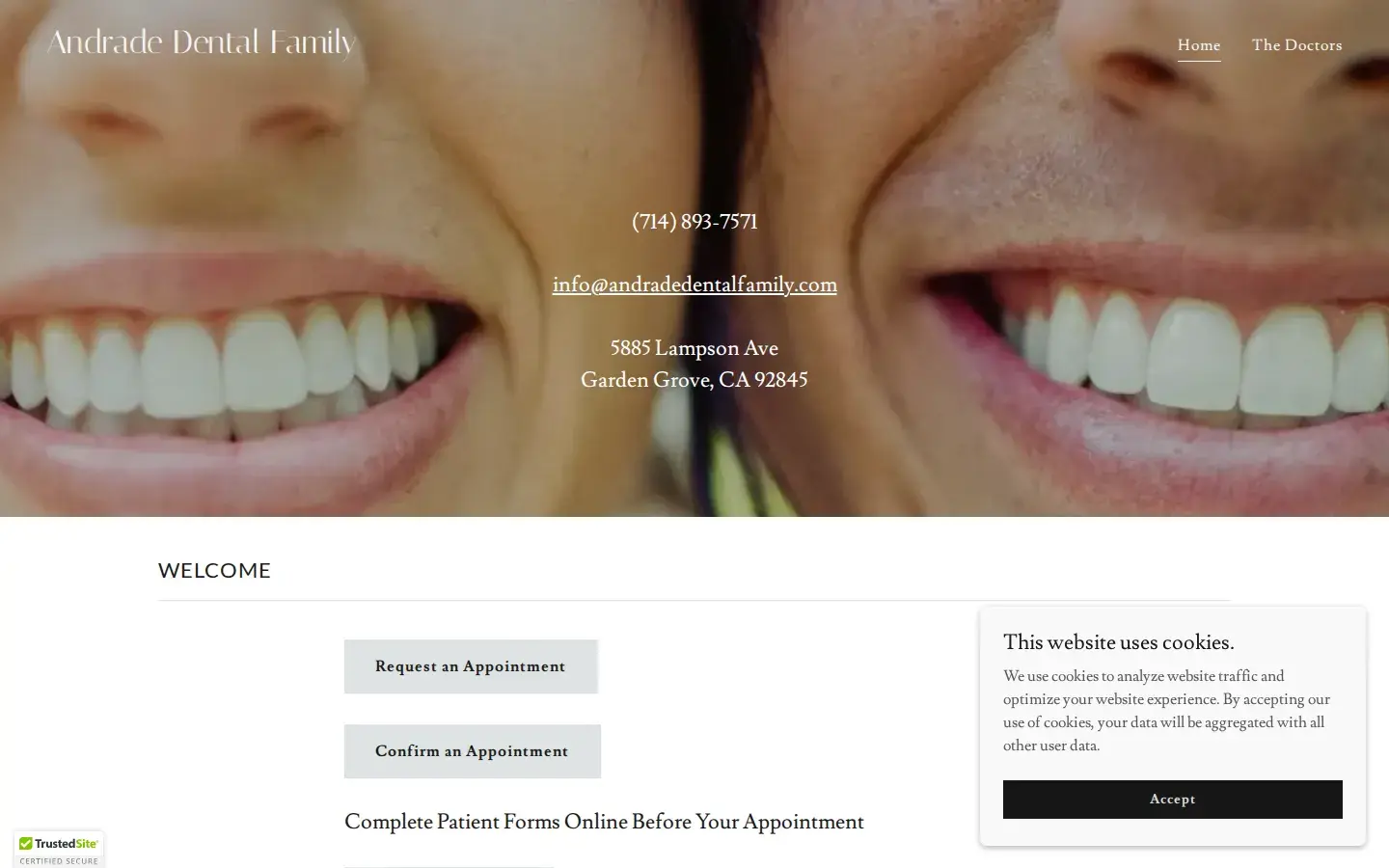 Homepage preview of Andrade Dental Family