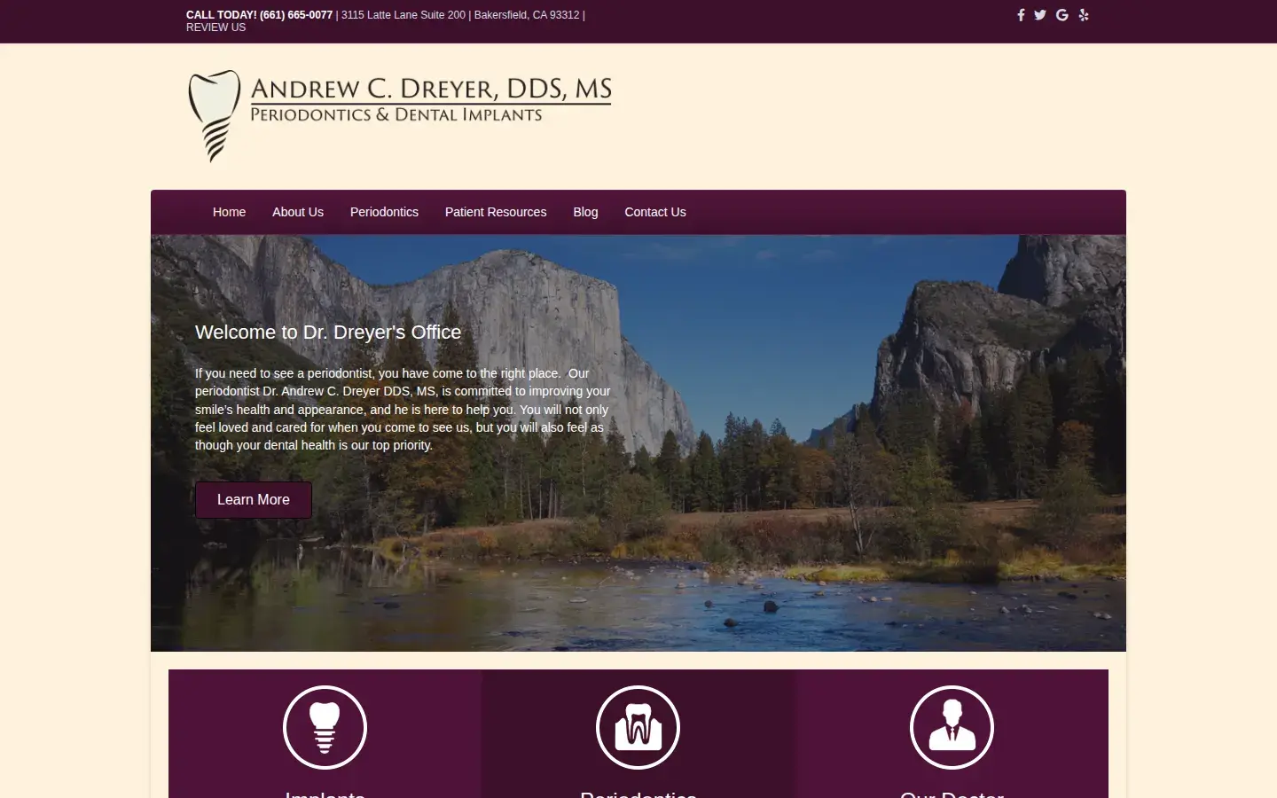 Homepage preview of Andrew C. Dreyer, DDS, MS
