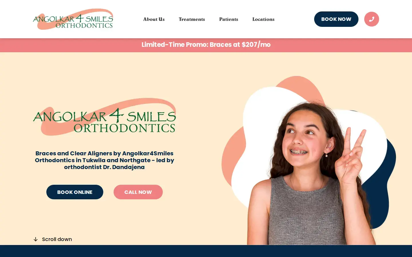 Homepage preview of Angolkar4Smiles Orthodontics Seattle