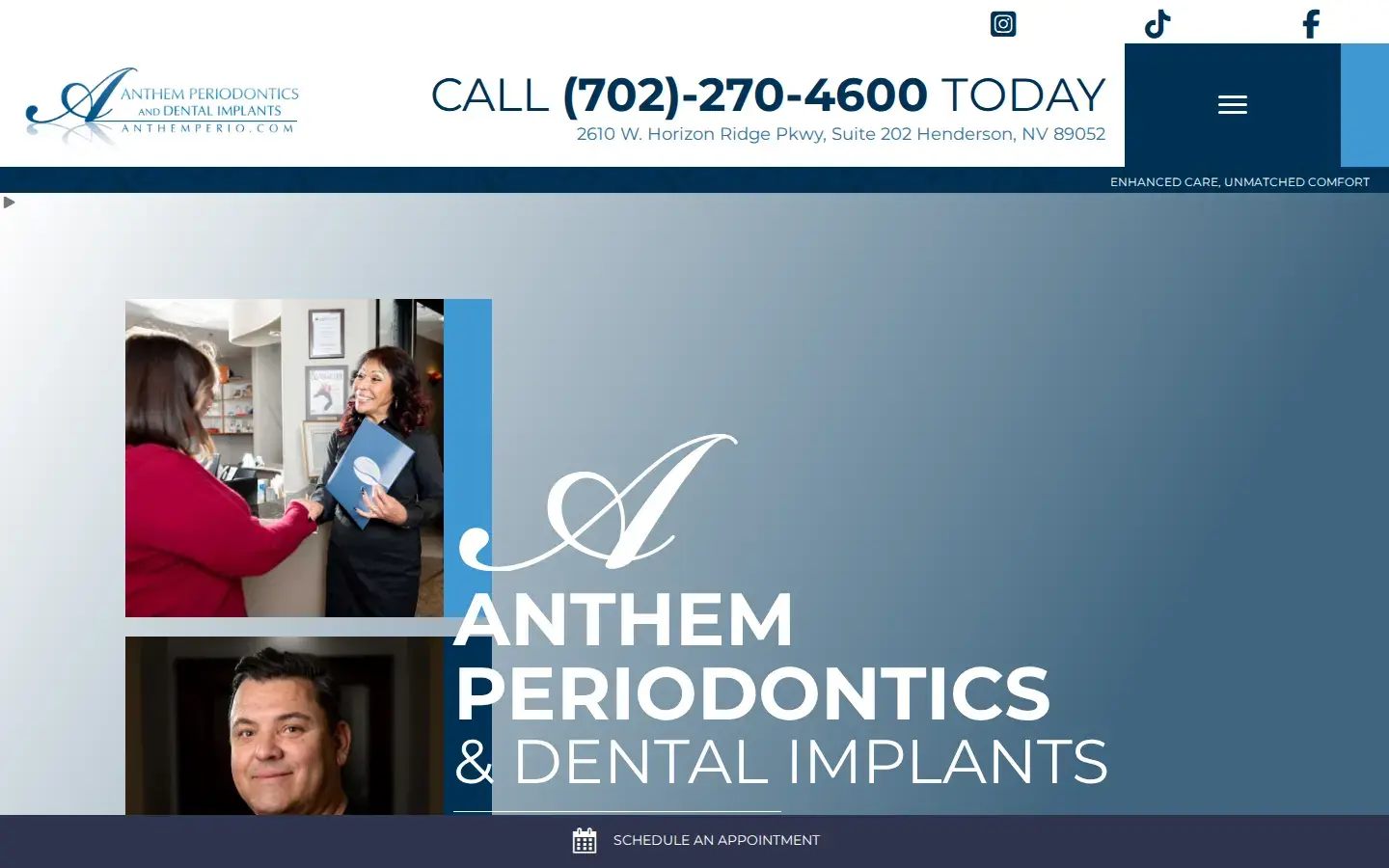 Homepage preview of Anthem Periodontics and Dental Implants
