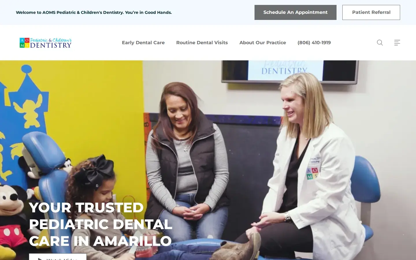 Homepage preview of AOMS: Pediatric Dentistry