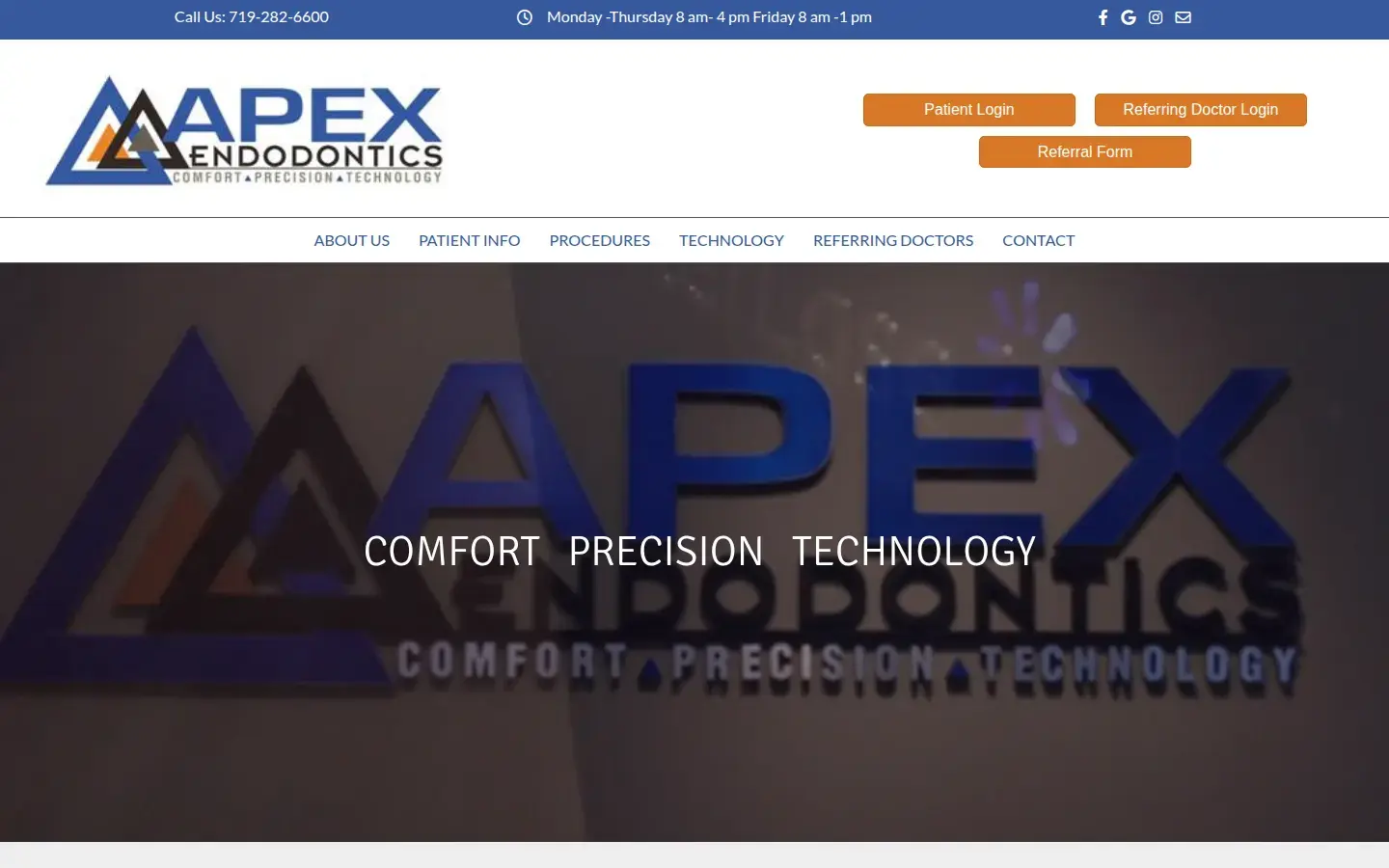 Homepage preview of Apex Endodontics