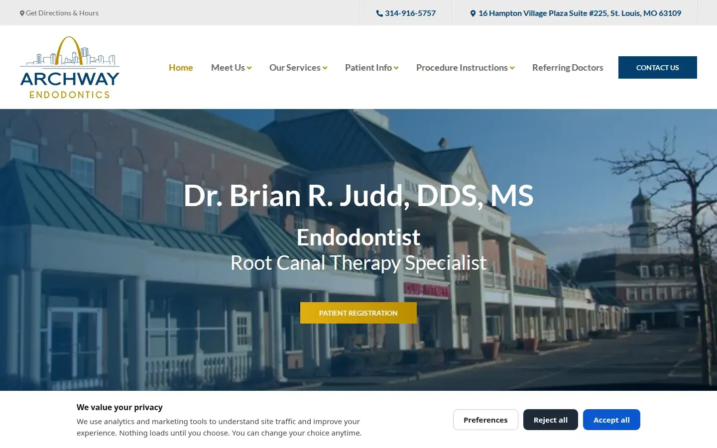 Homepage preview of Archway Endodontics