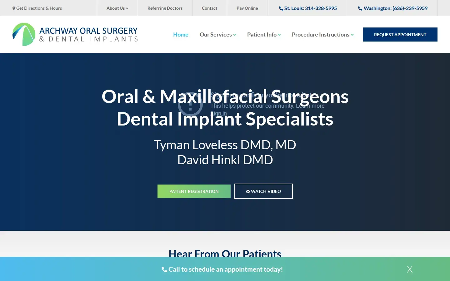 Homepage preview of Archway Oral Surgery and Dental Implants