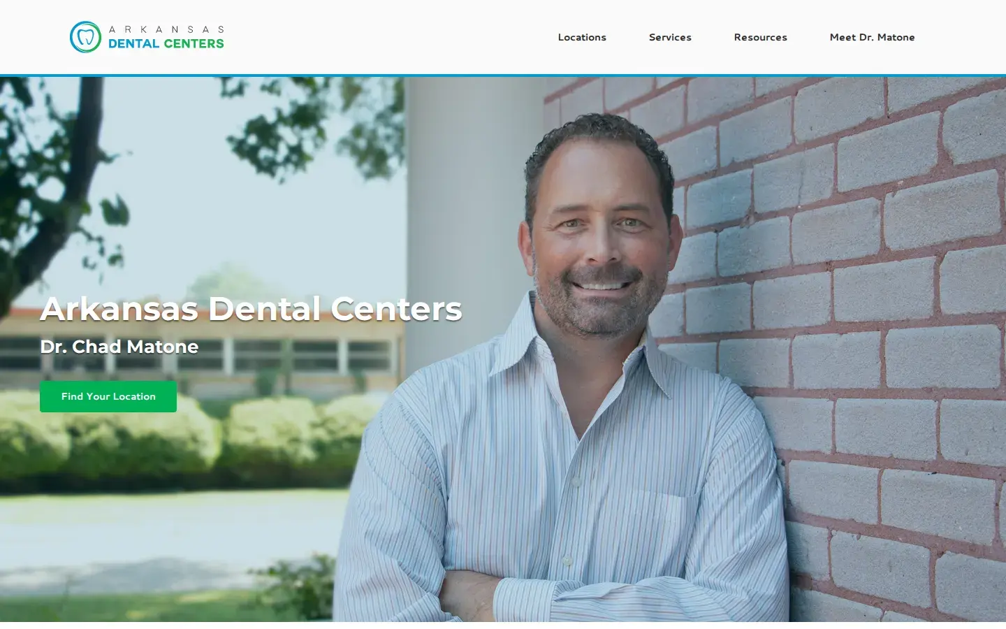 Homepage preview of Arkansas Dental Centers