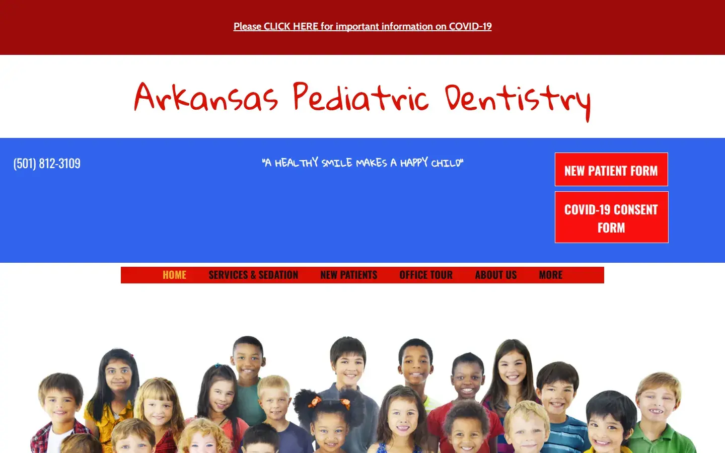 Homepage preview of Arkansas Pediatric Dentistry