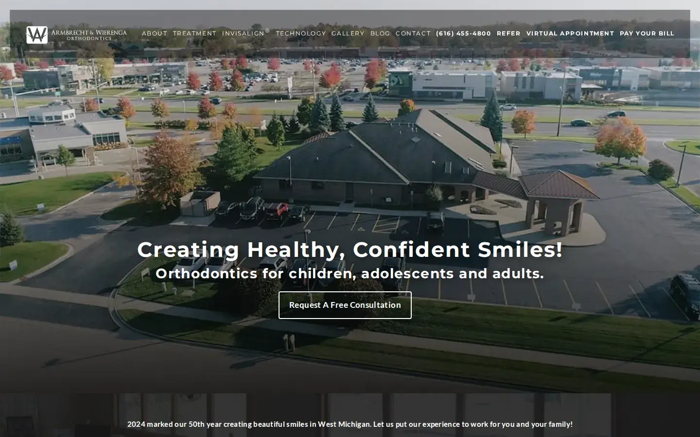 Homepage preview of Armbrecht & Wierenga Orthodontics