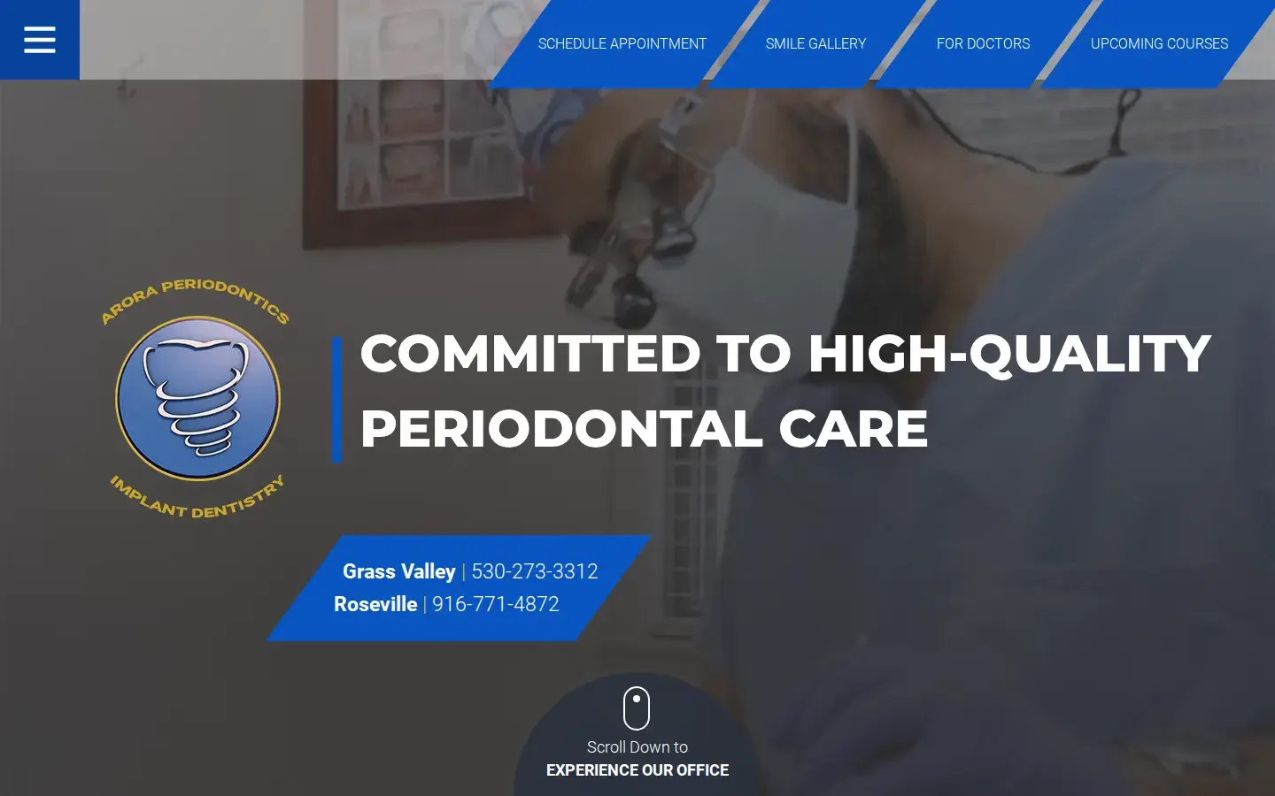 Homepage preview of Arora Periodontics