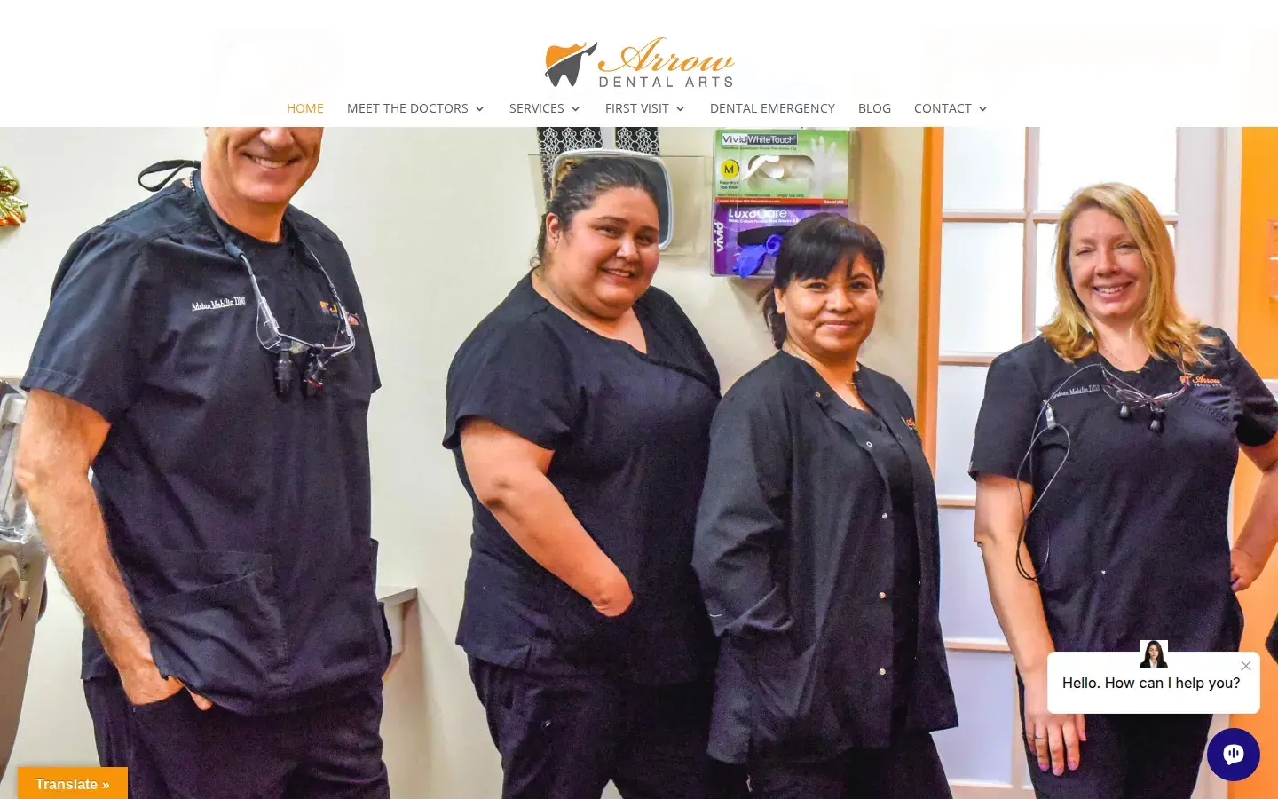 Homepage preview of Arrow Dental Arts