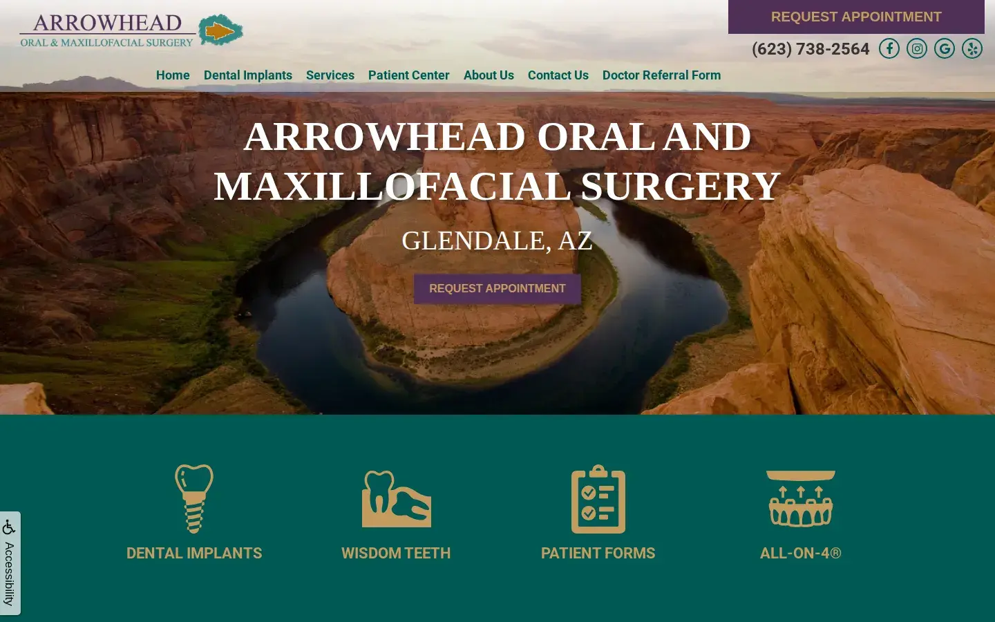 Homepage preview of Arrowhead Oral & Maxillofacial Surgery