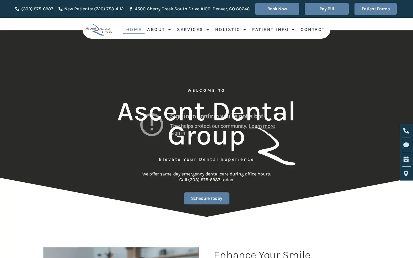 Homepage preview of Ascent Dental Group