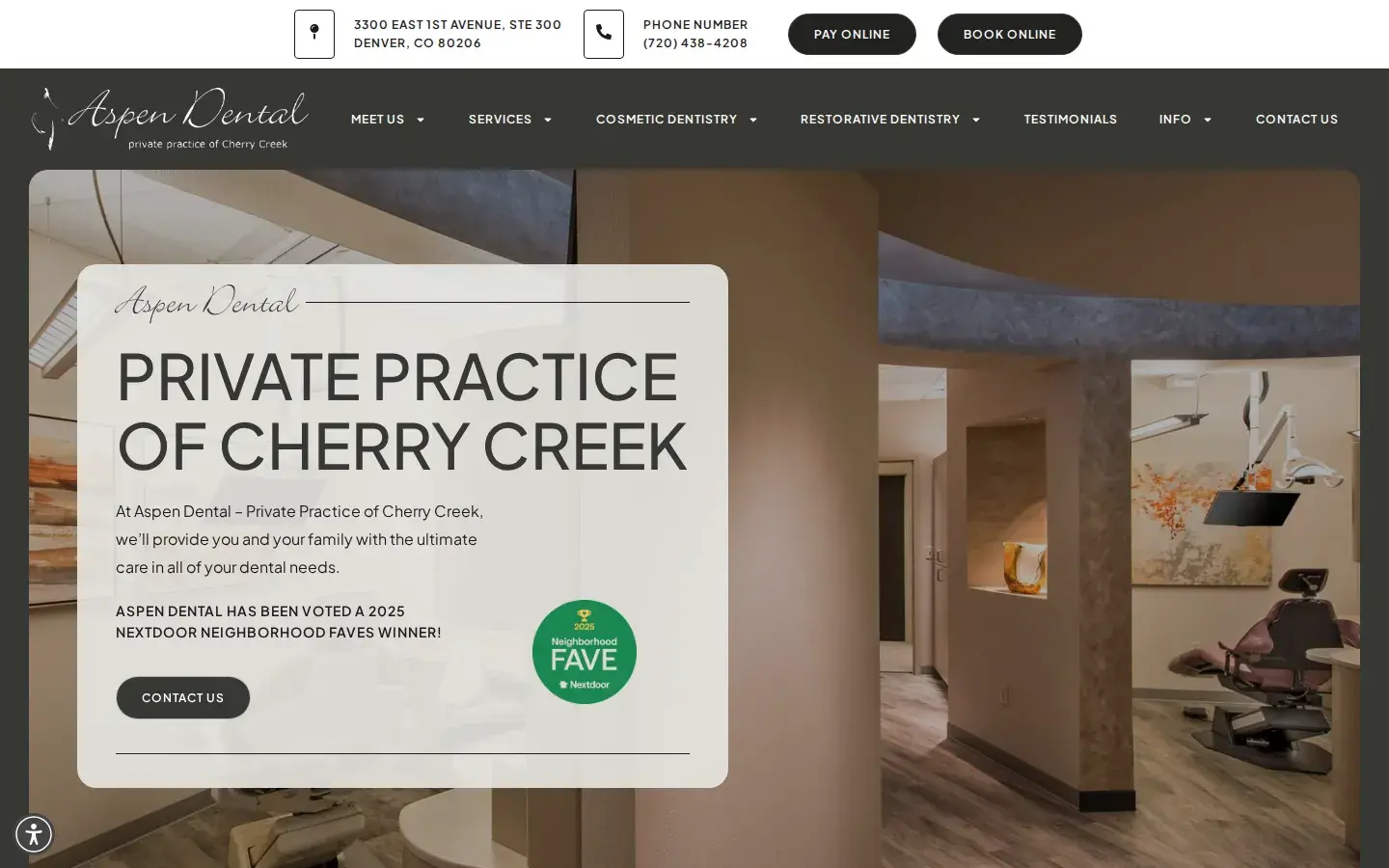 Homepage preview of Aspen Dental Private Practice of Cherry Creek