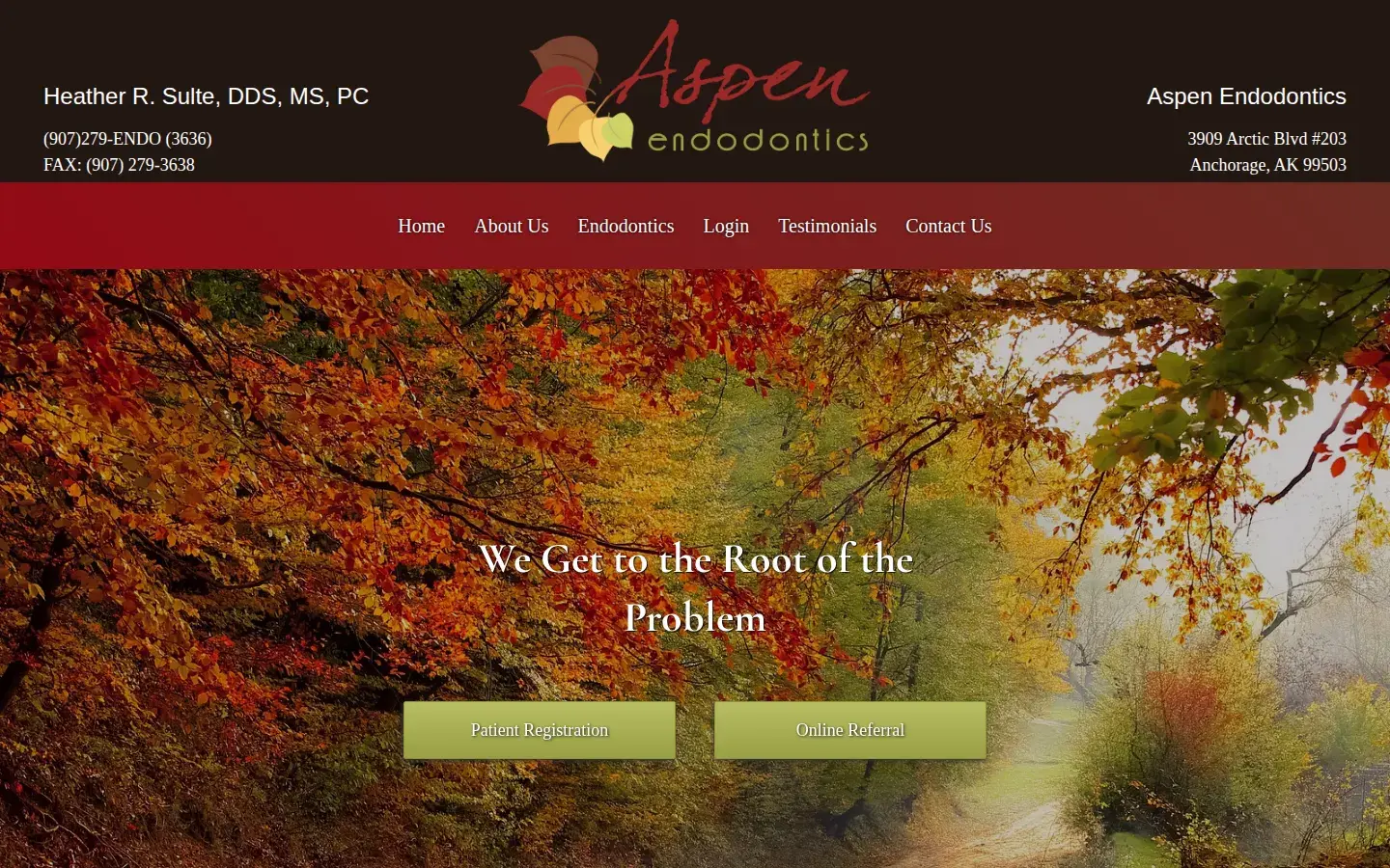 Homepage preview of Aspen Endodontics
