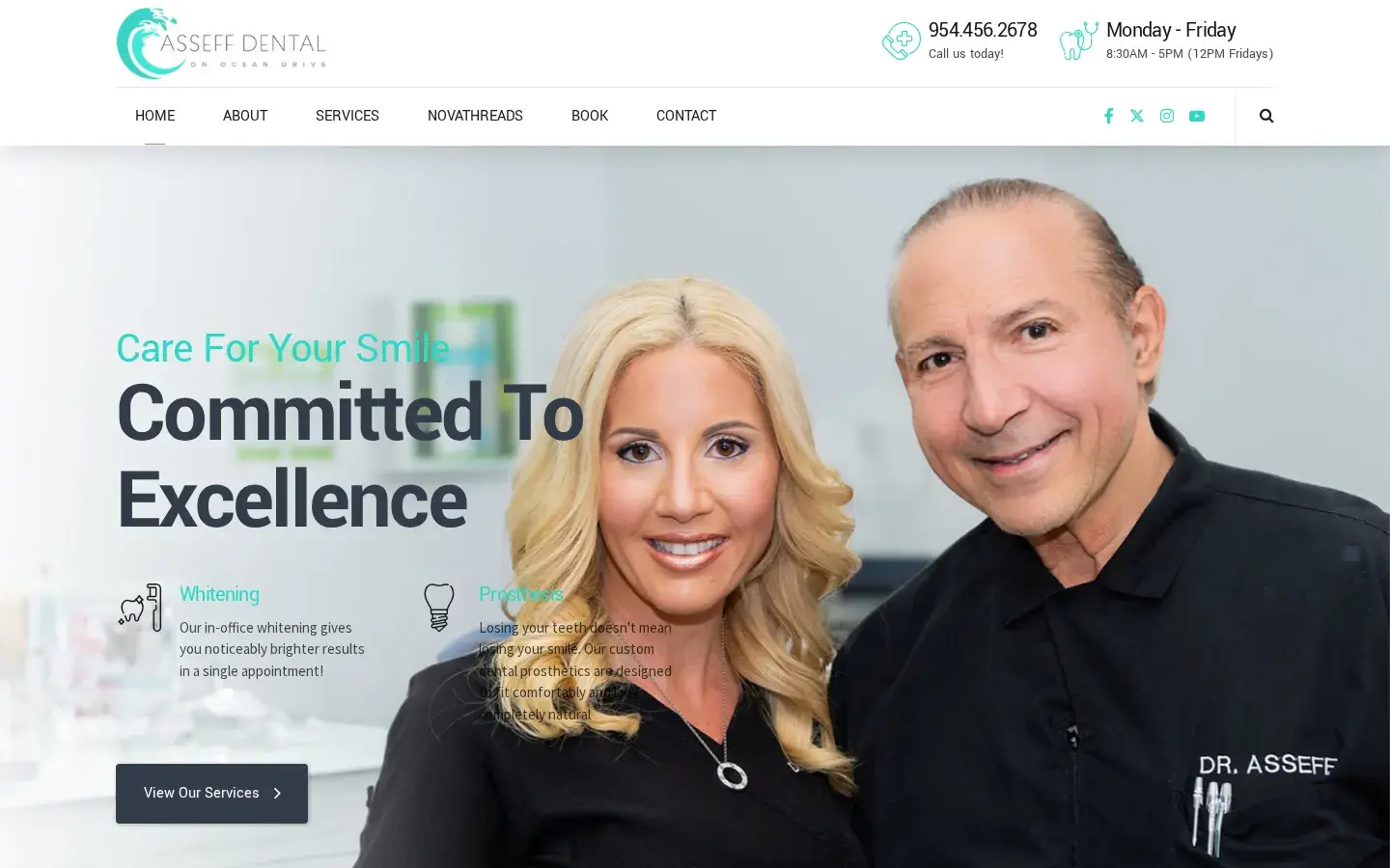 Homepage preview of Asseff Dental