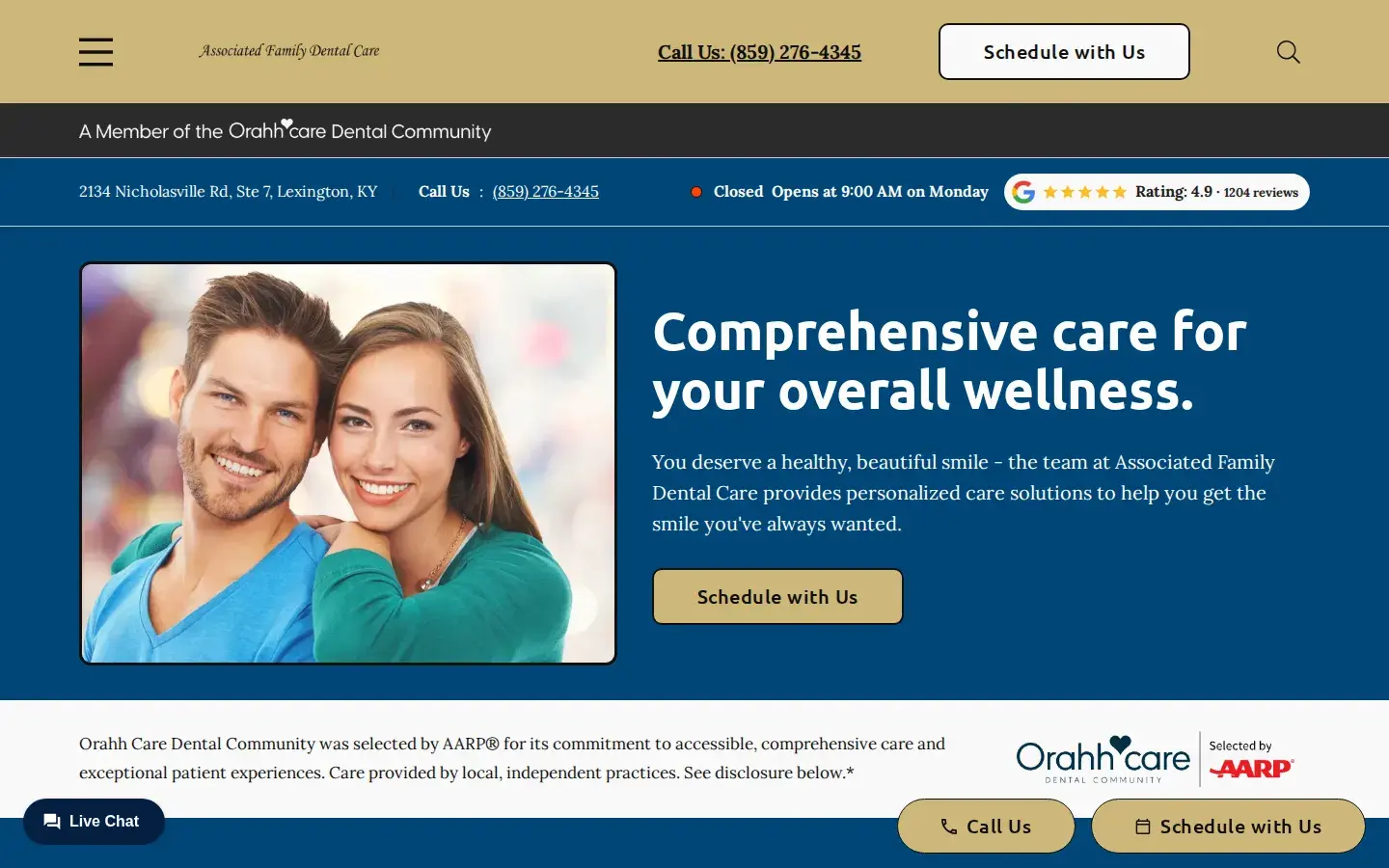Homepage preview of Associated Family Dental