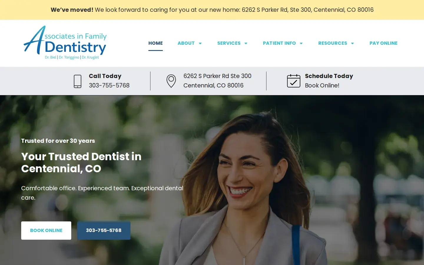 Homepage preview of Associates In Family Dentistry