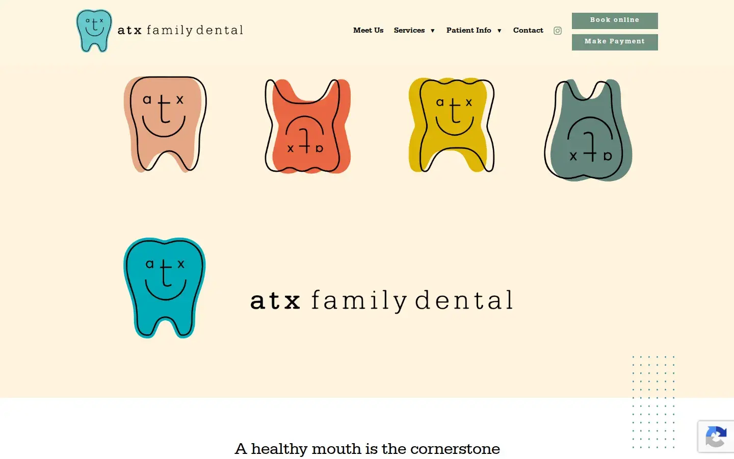 Homepage preview of ATX Family Dental