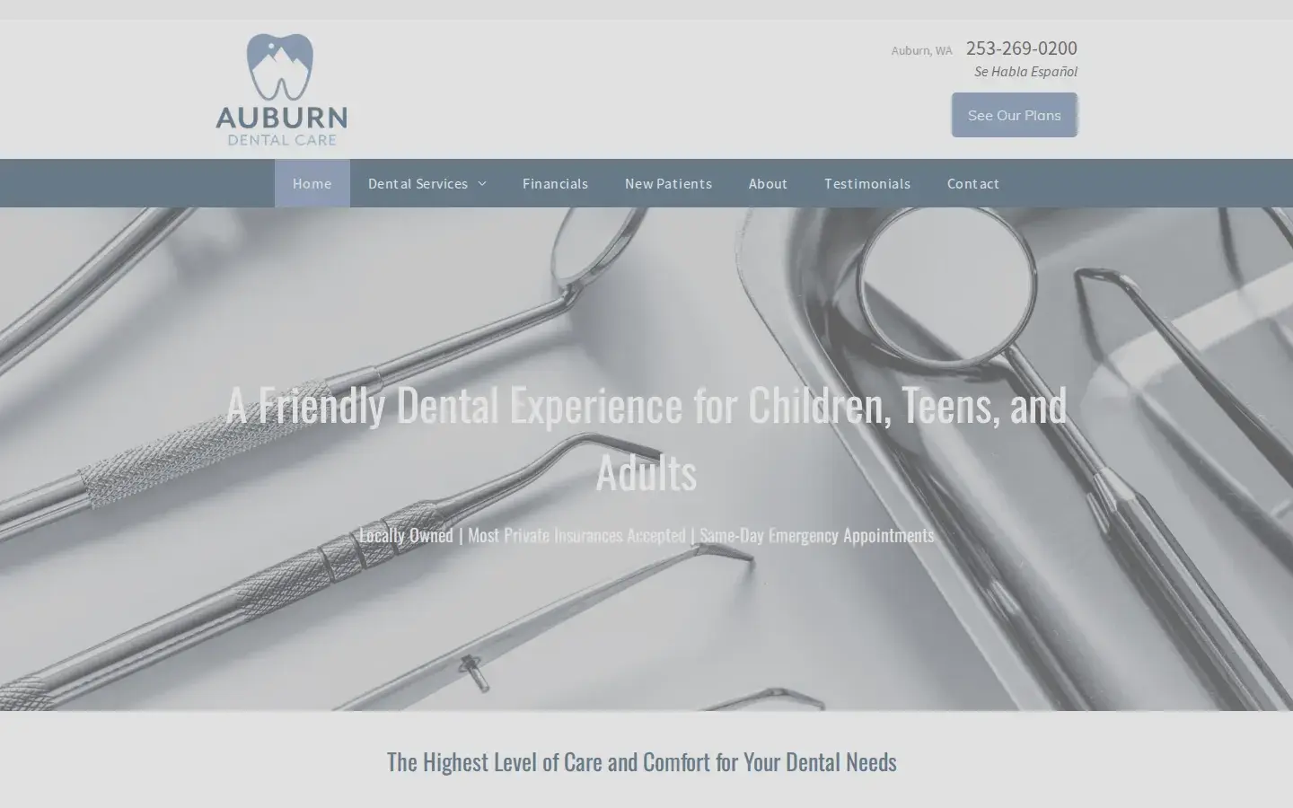 Homepage preview of Auburn Dental Care