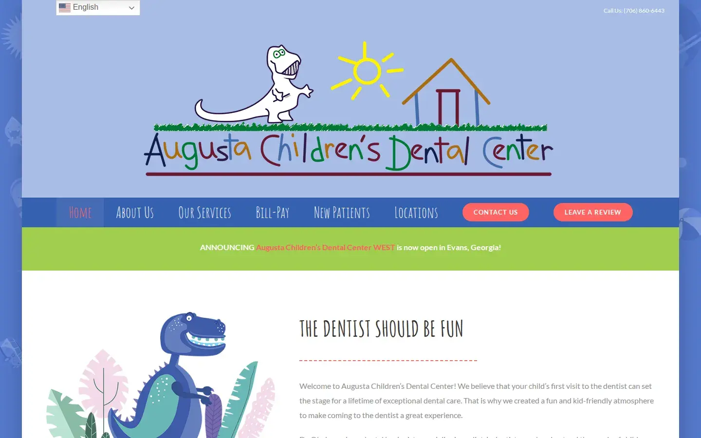 Homepage preview of Augusta Children’s Dental Center