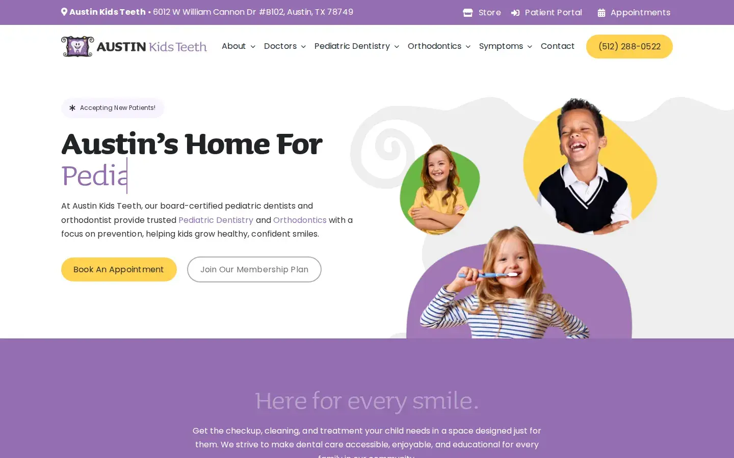 Homepage preview of Austin Kids Teeth
