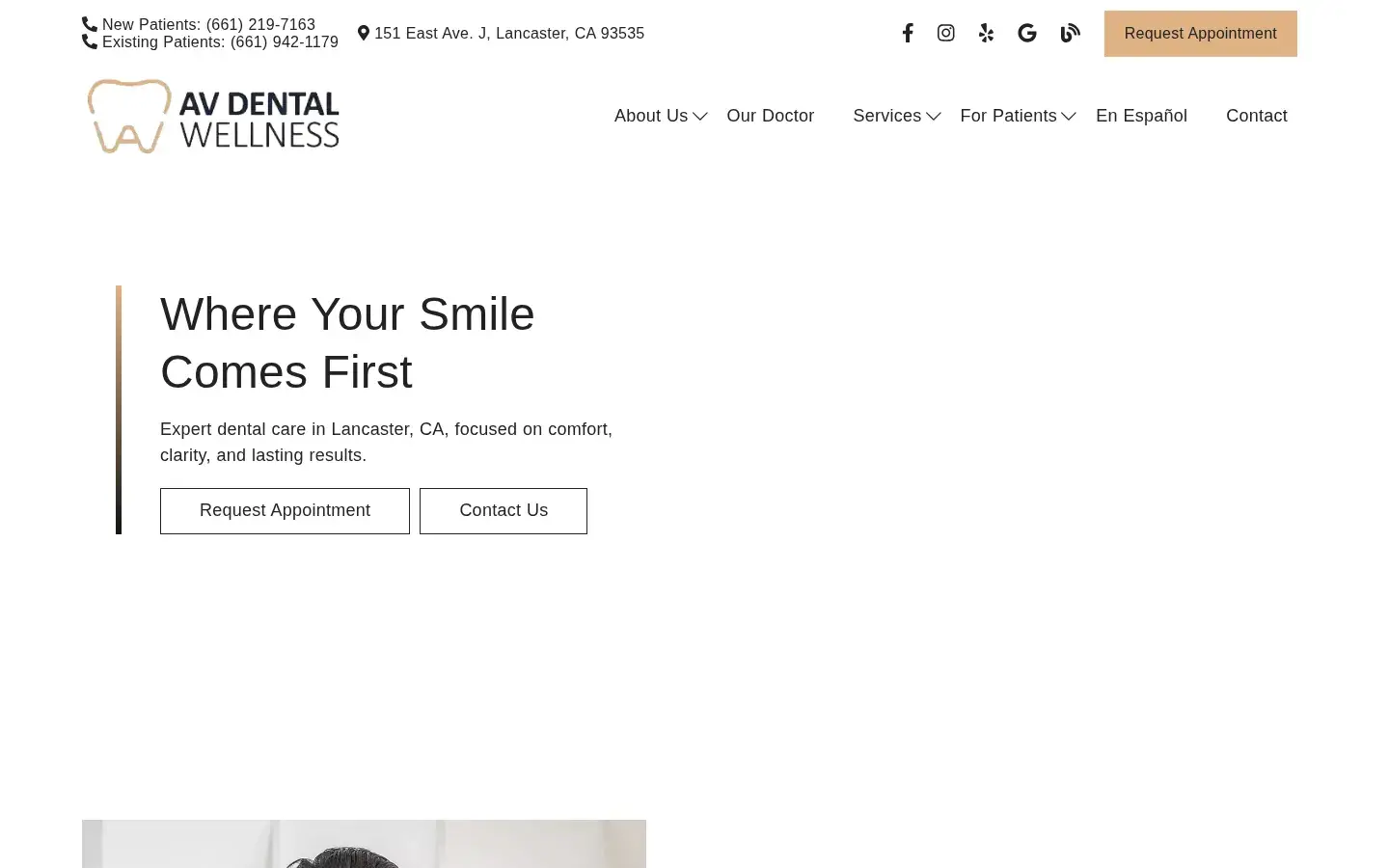 Homepage preview of AV Dental Wellness Group