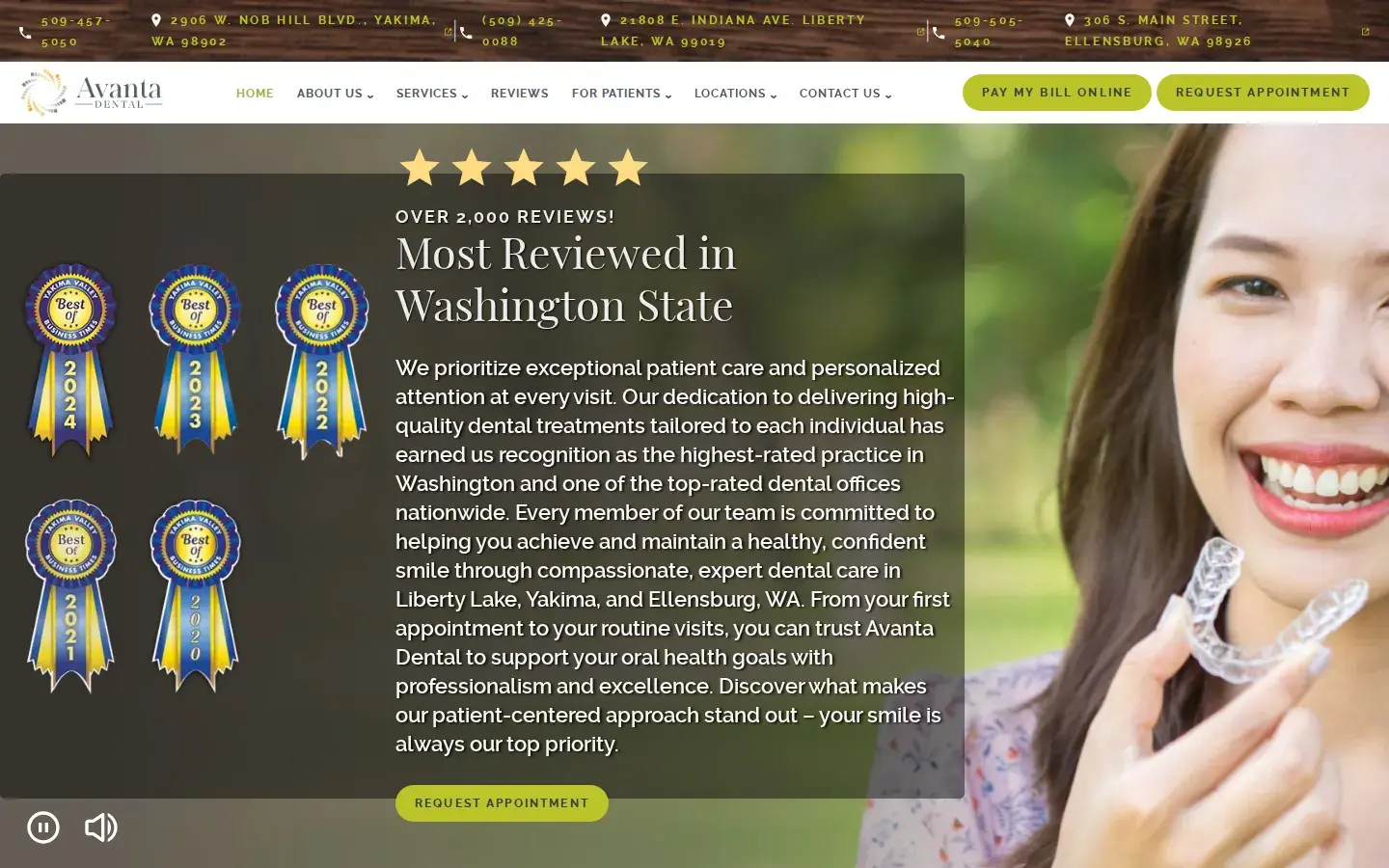 Homepage preview of Avanta Dental of Ellensburg