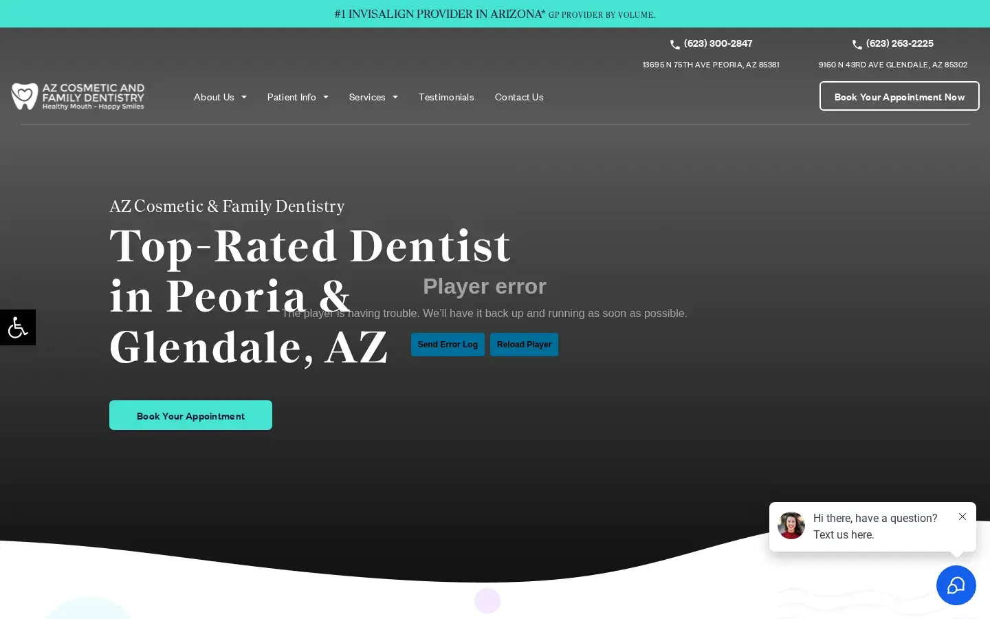 Homepage preview of AZ Cosmetic & Family Dentistry