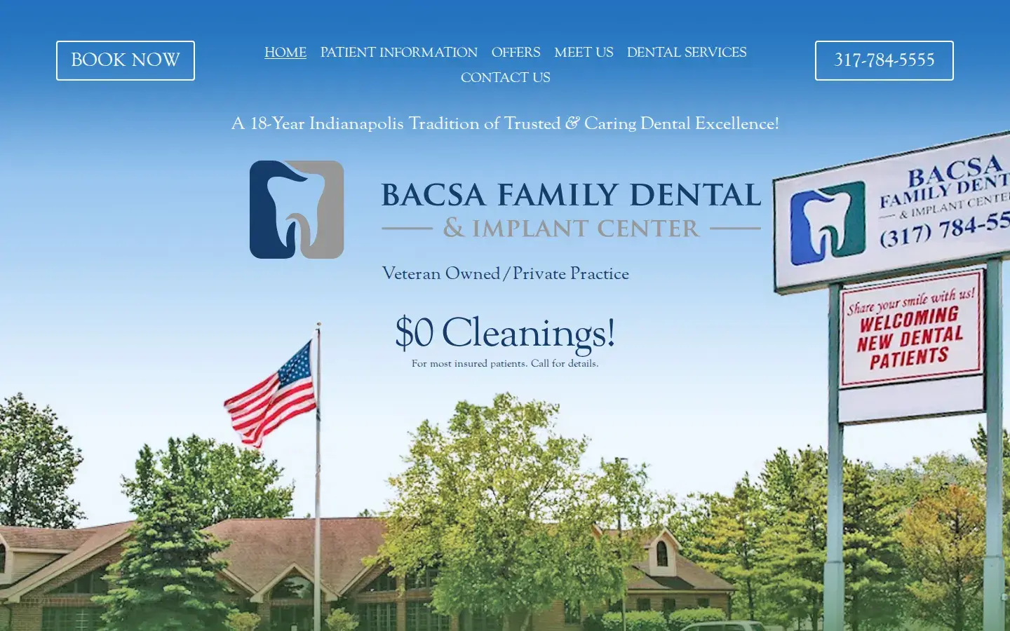 Homepage preview of Bacsa Family Dental and Implant Center