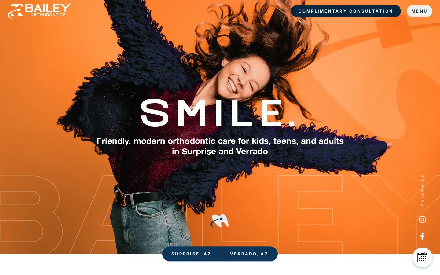Homepage preview of Bailey Orthodontics