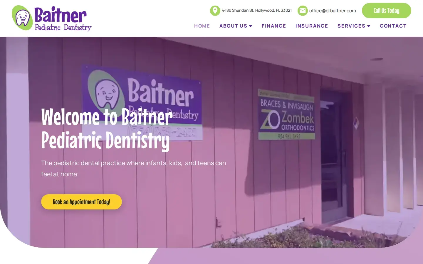 Homepage preview of Baitner Pediatric Dentistry