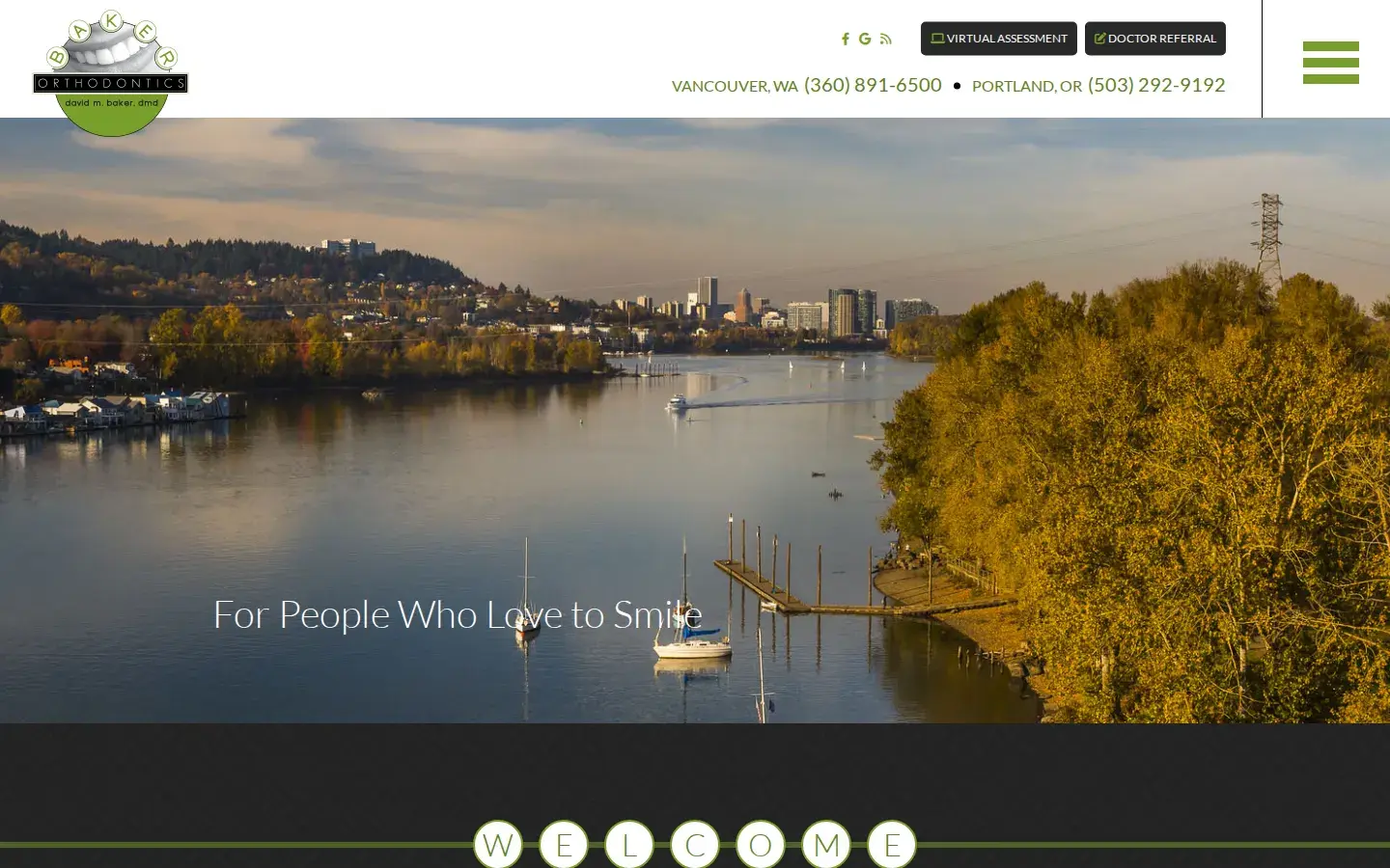 Homepage preview of Baker Orthodontics