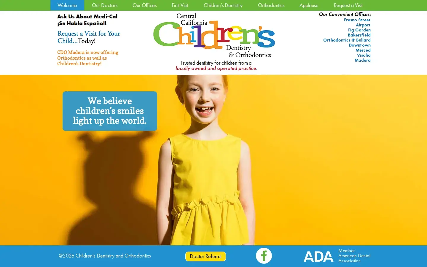 Homepage preview of Bakersfield Children’s Dentistry and Orthodontics