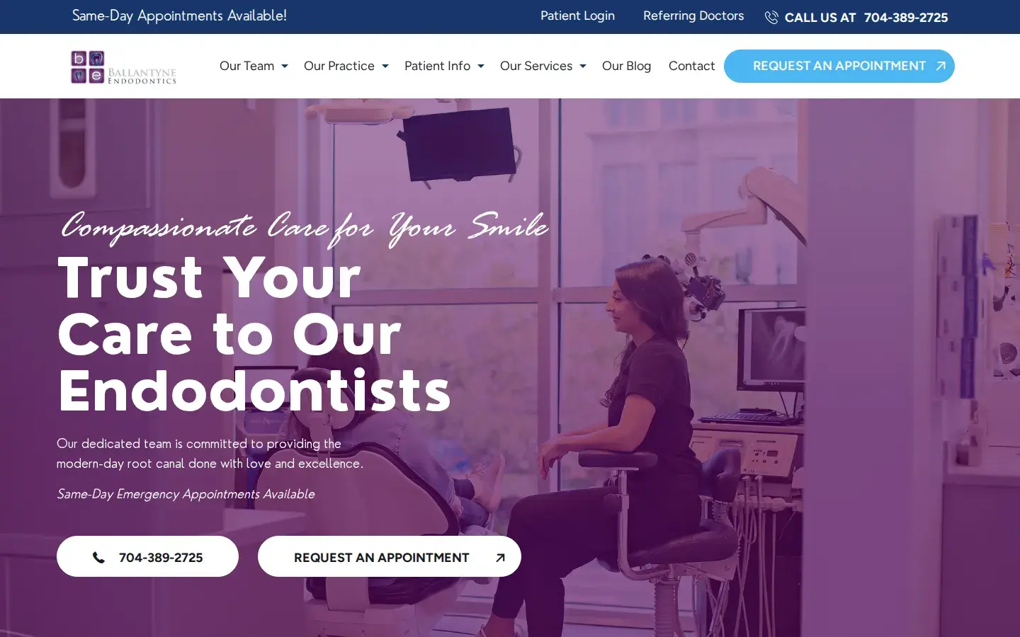 Homepage preview of Ballantyne Endodontics