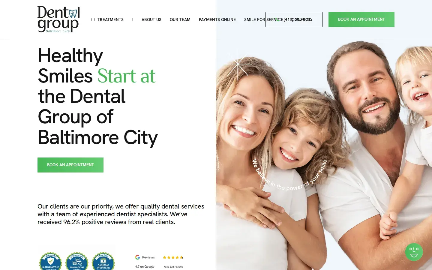 Homepage preview of Baltimore City Dental Group