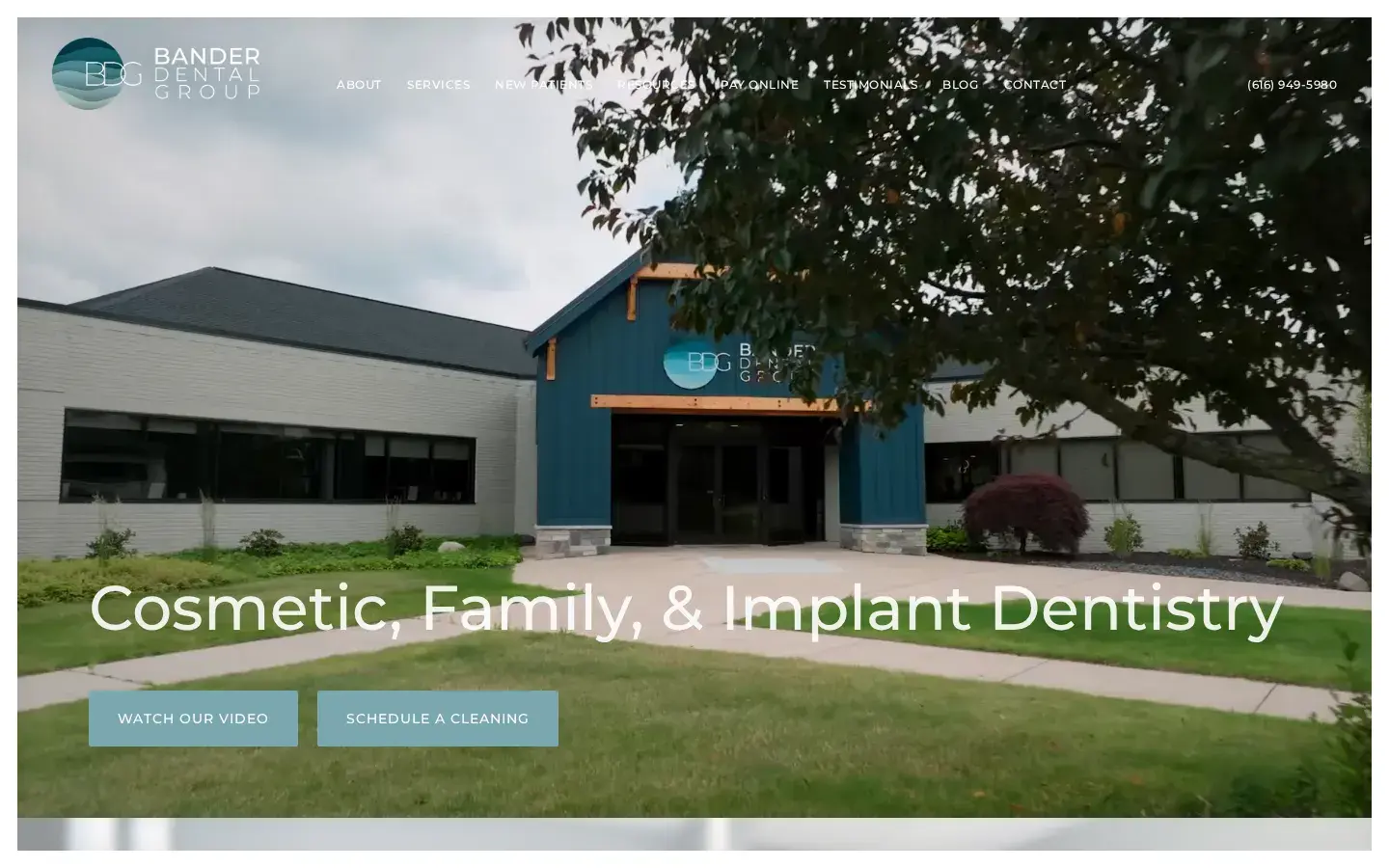 Homepage preview of Bander Dental Group of Grand Rapids