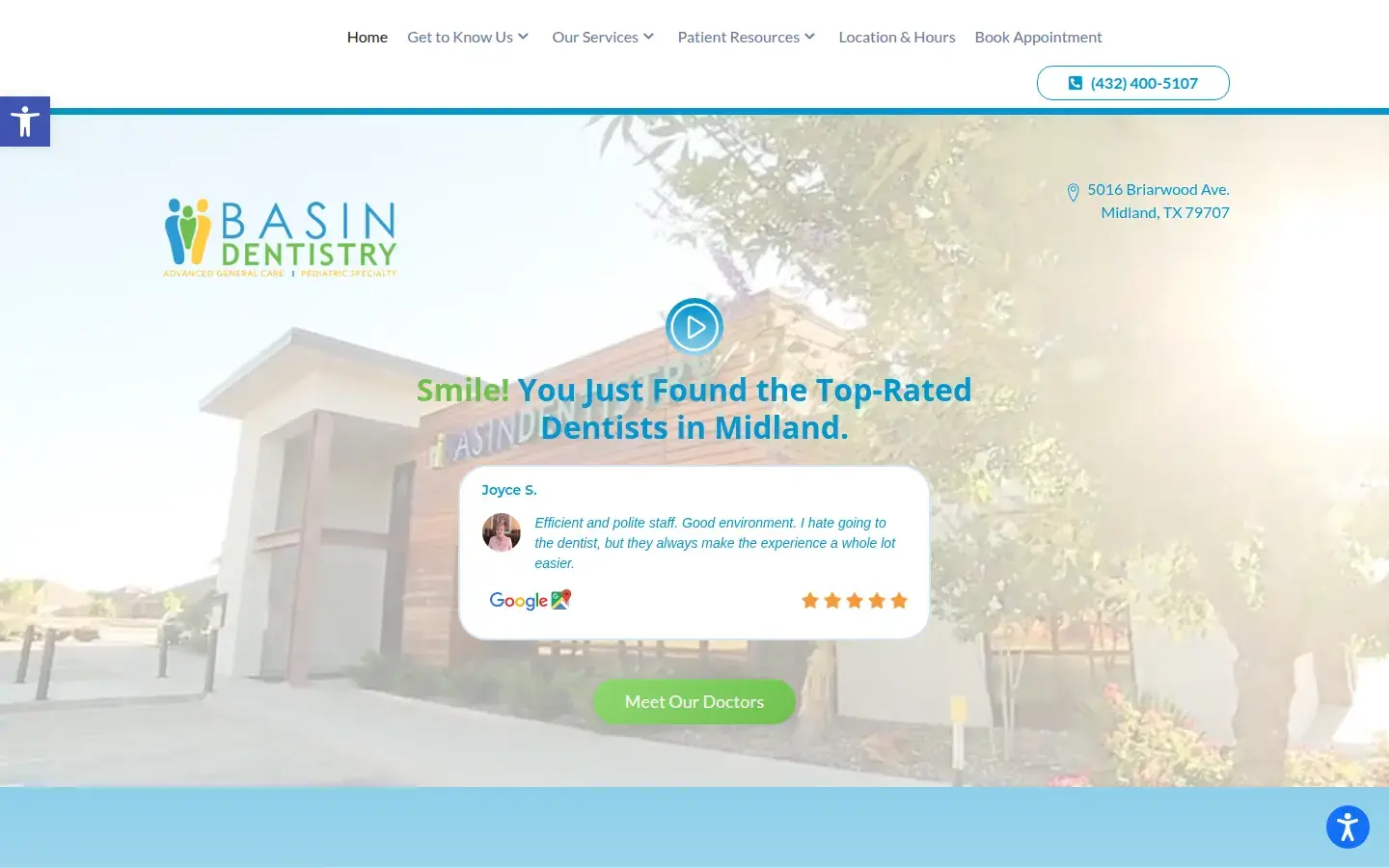 Homepage preview of Basin Dentistry