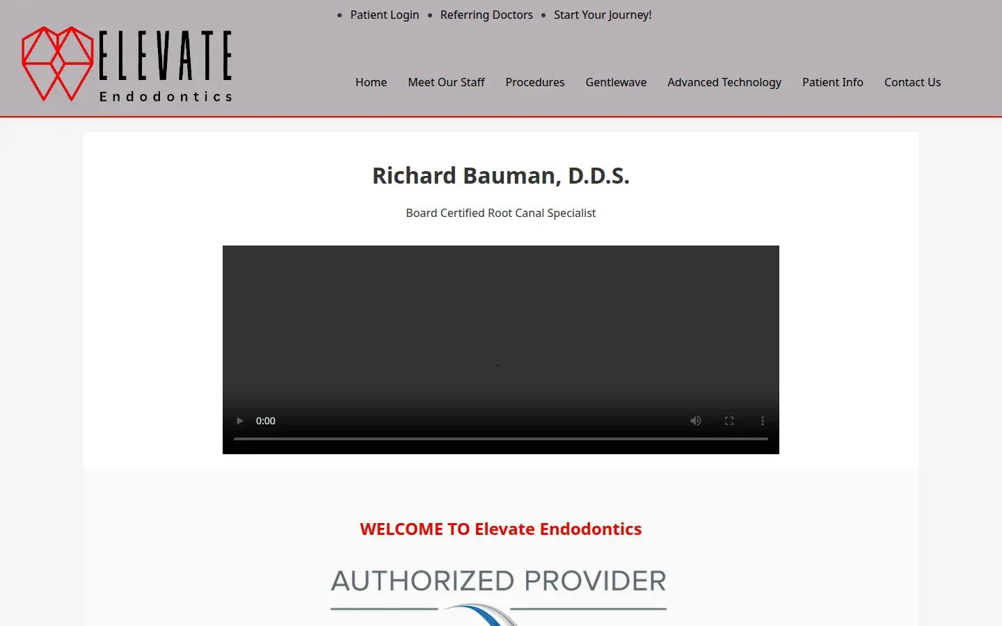 Homepage preview of Bauman Endodontics Richard Bauman DMD