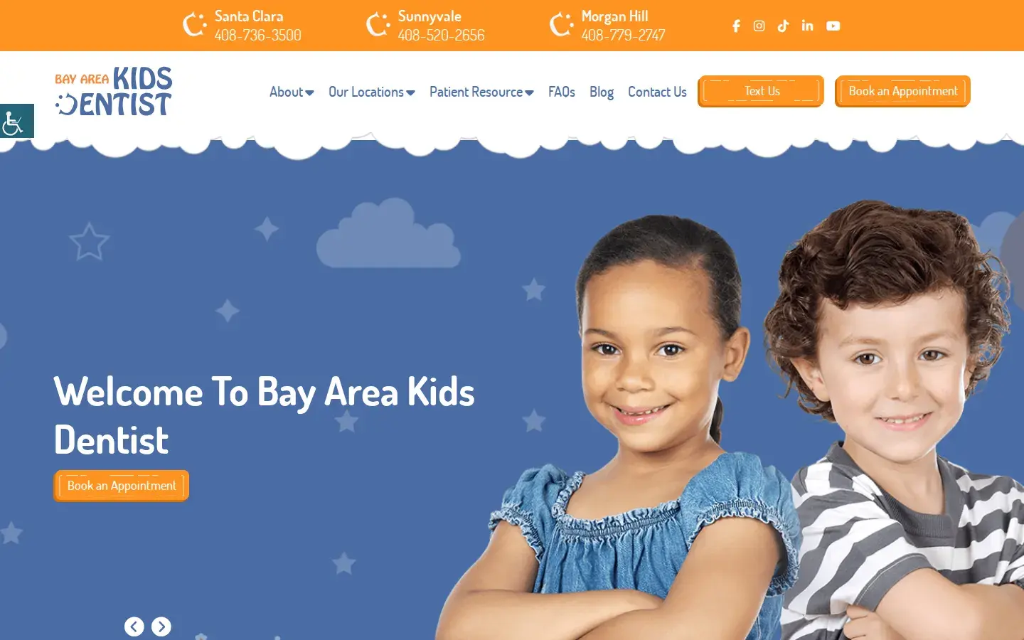 Homepage preview of Bay Area Kids Dentist