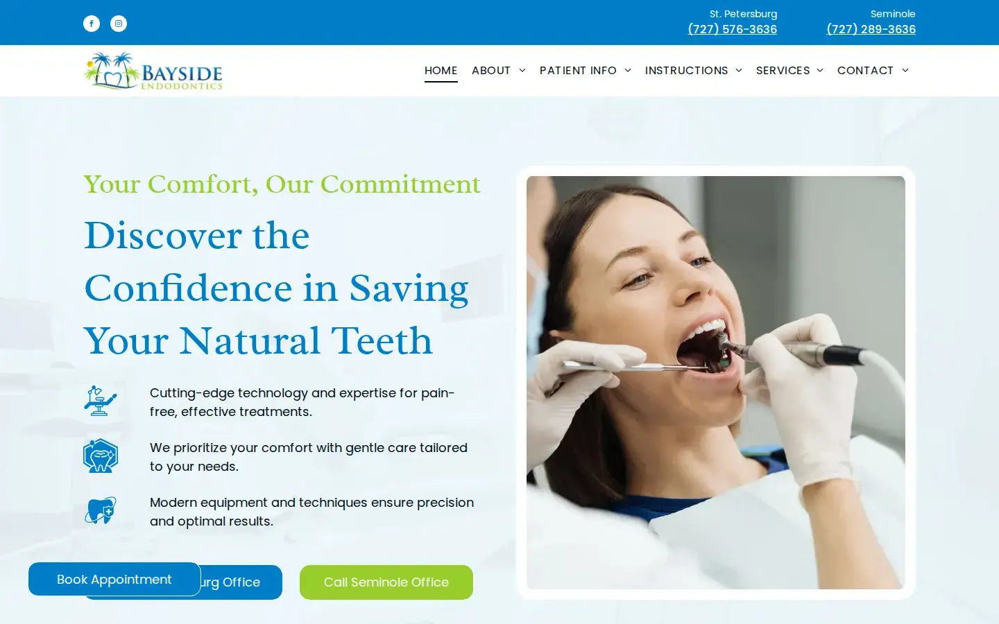 Homepage preview of Bayside Endodontics