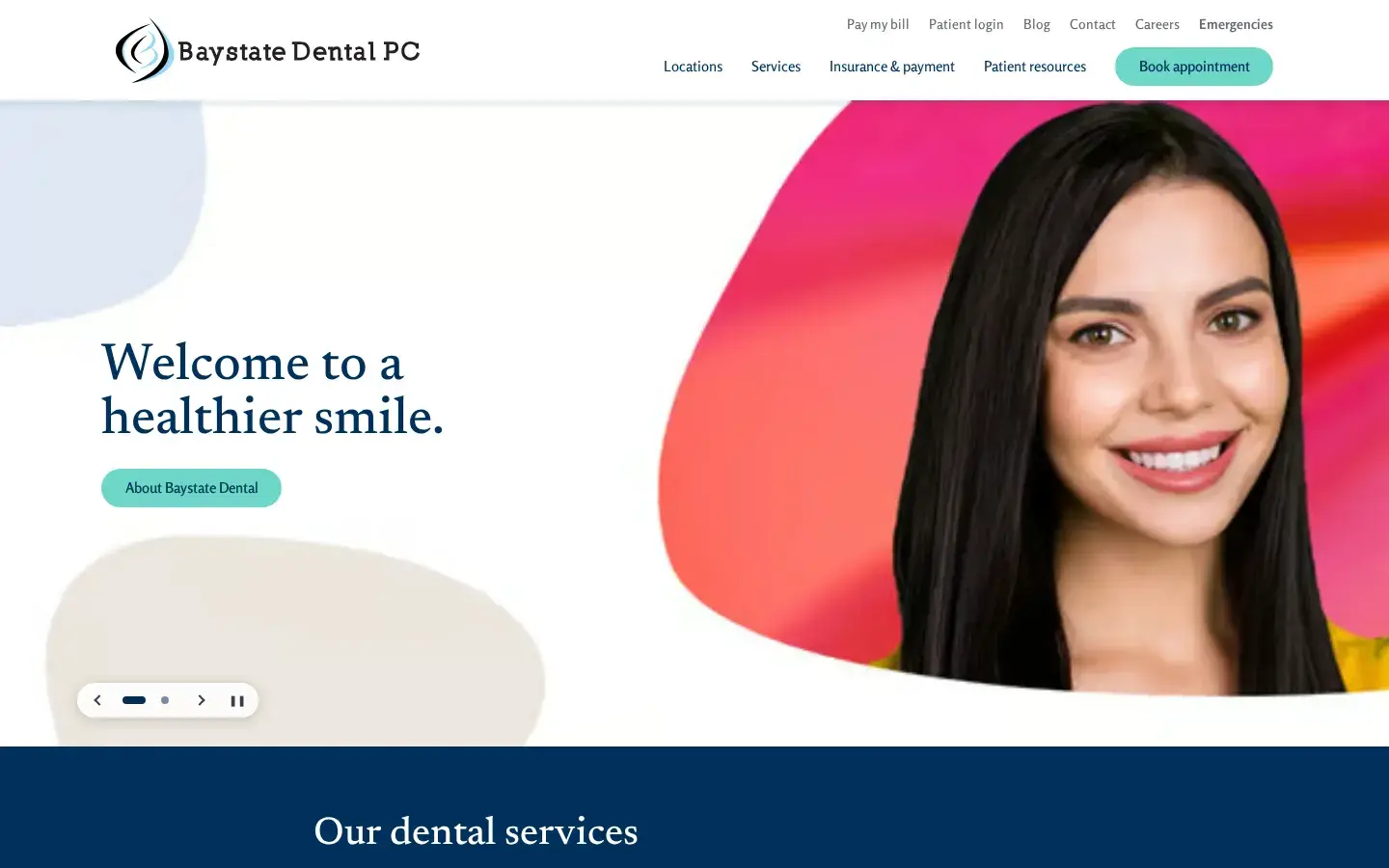 Homepage preview of Baystate Dental of Springfield