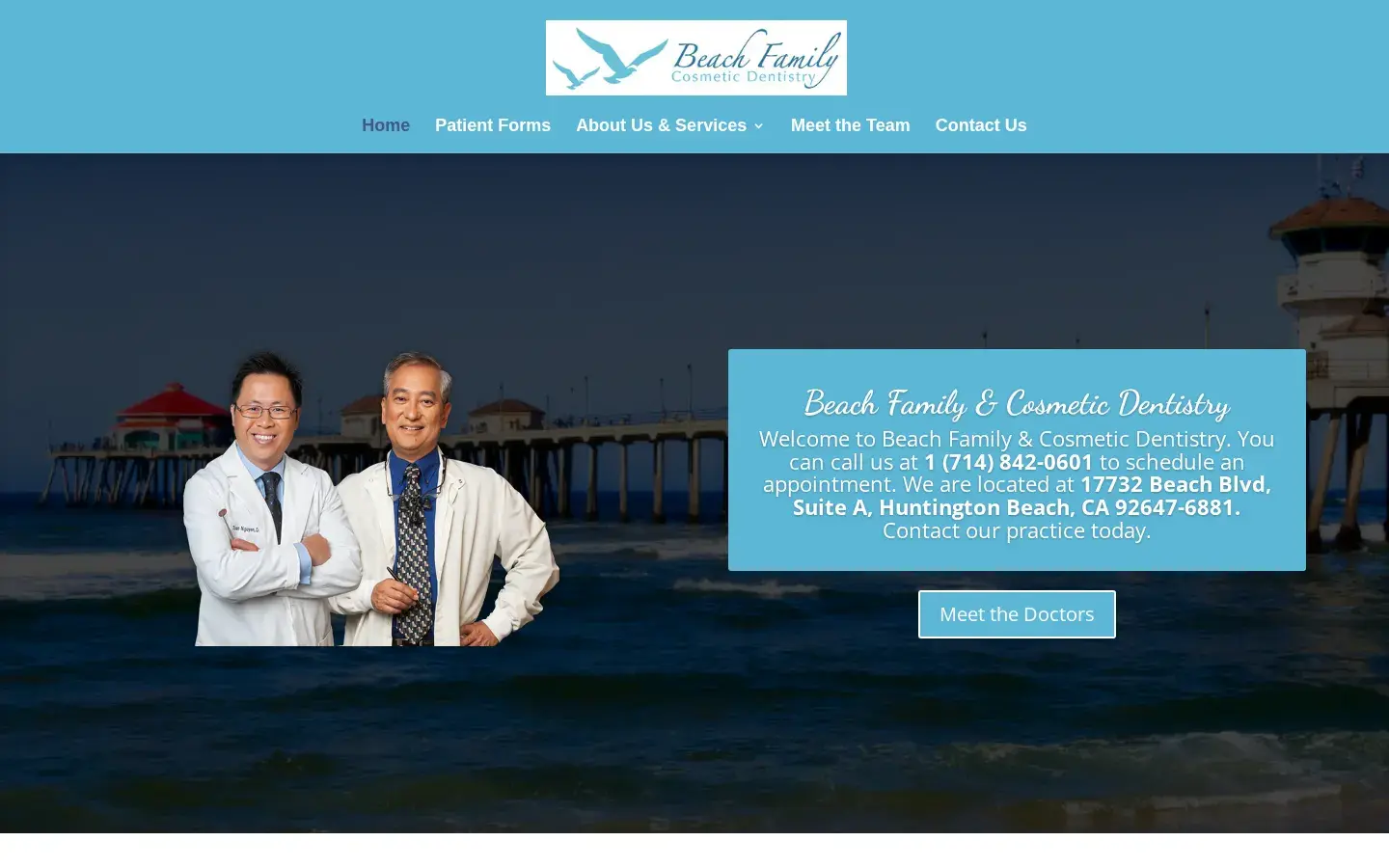 Homepage preview of Beach Family Cosmetic Dentistry
