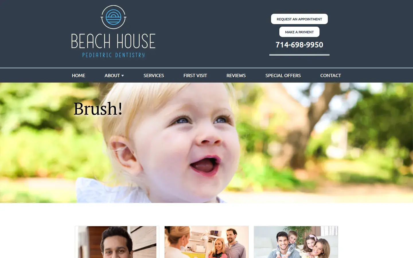 Homepage preview of Beach House Pediatric Dentistry