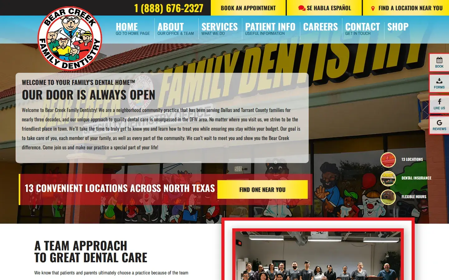 Homepage preview of Bear Creek Family Dentistry