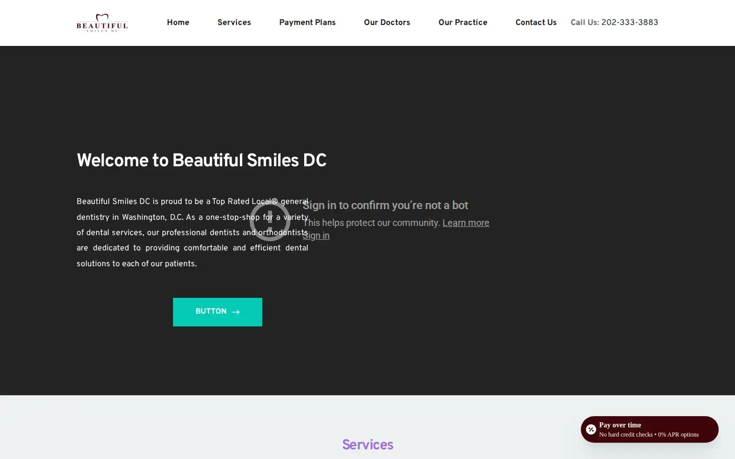 Homepage preview of Beautiful Smiles DC