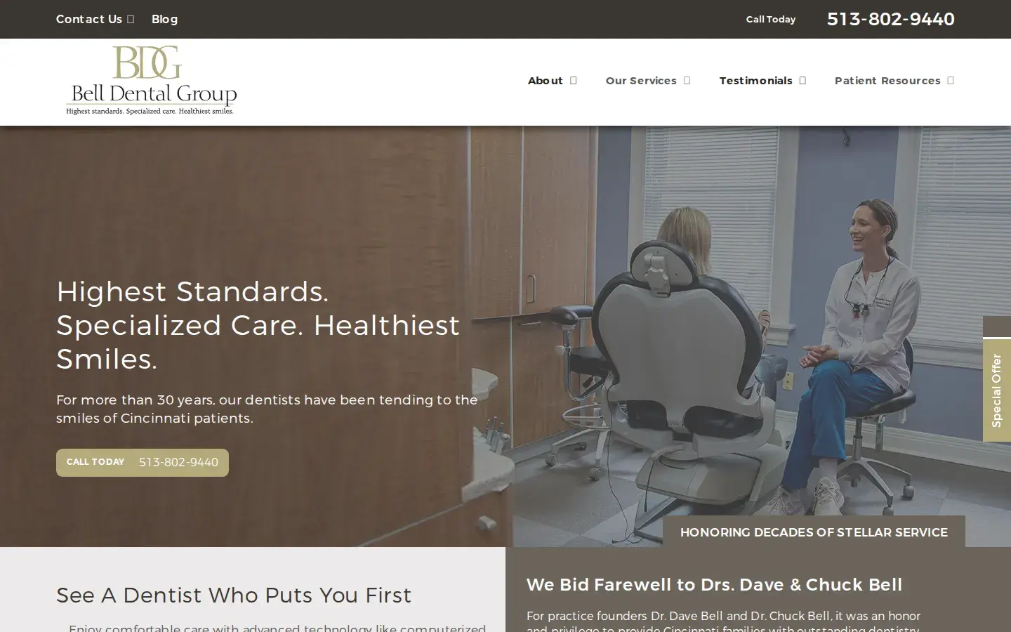 Homepage preview of Bell Dental Group