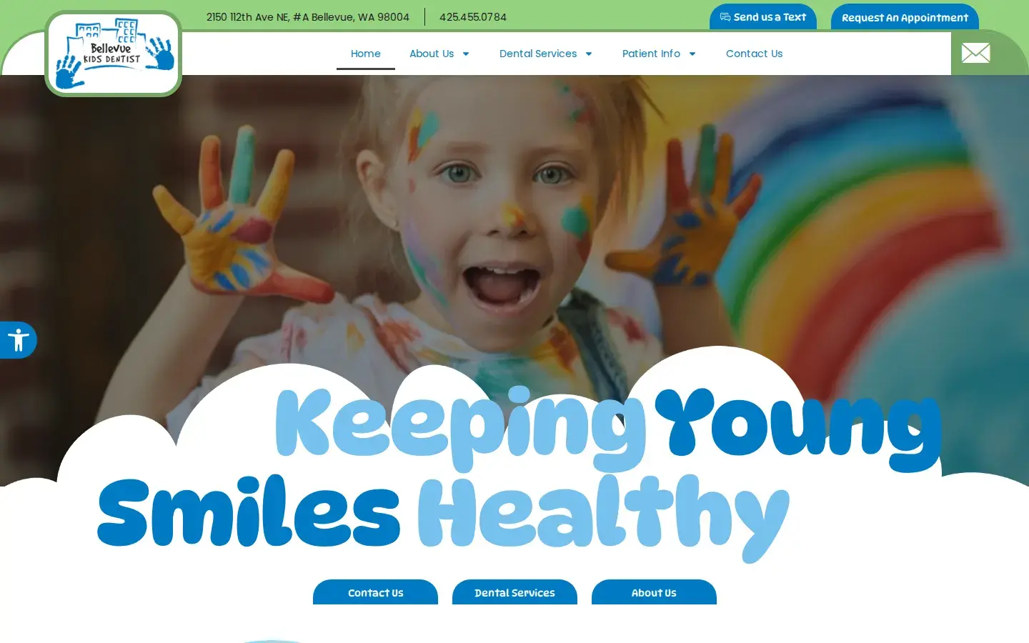 Homepage preview of Bellevue Kids Dentist